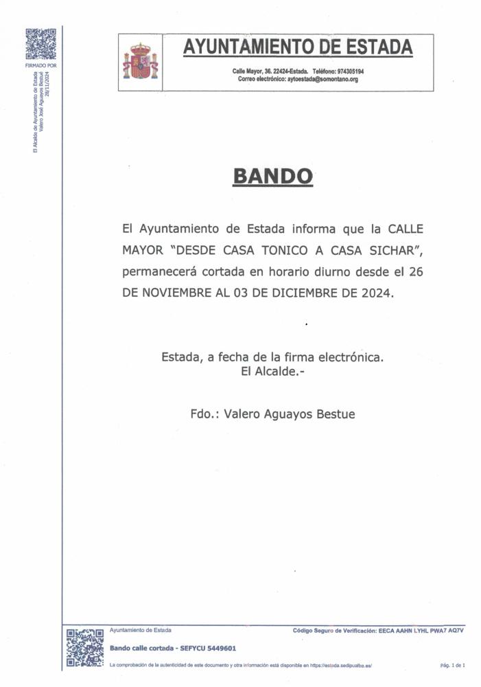 Imagen CALLE MAYOR CORTADA