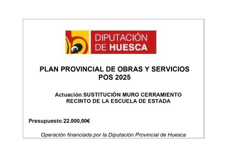 PLAN PROVINCIAL DE OBRAS Y SERVICIOS 2025-DIPUTACIÓN PROVINCIAL DE HUESCA