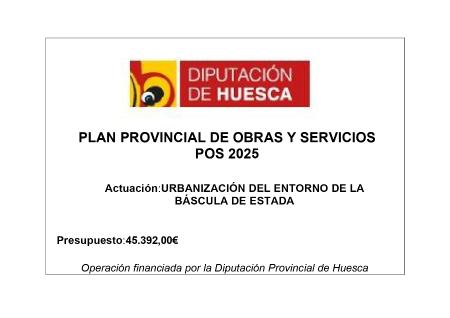 PLAN PROVINCIAL DE OBRAS Y SERVICIOS 2025-DIPUTACIÓN PROVINCIAL DE HUESCA